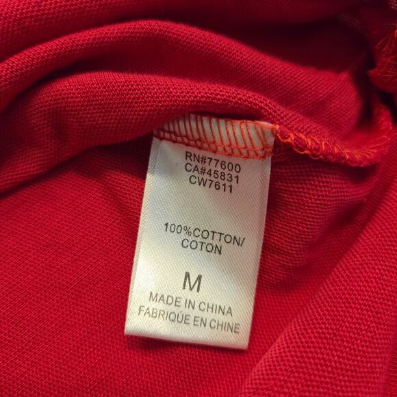 Chaser sz med 100% cotton long sleeve red fall casual soft cozy - Picture 9 of 10